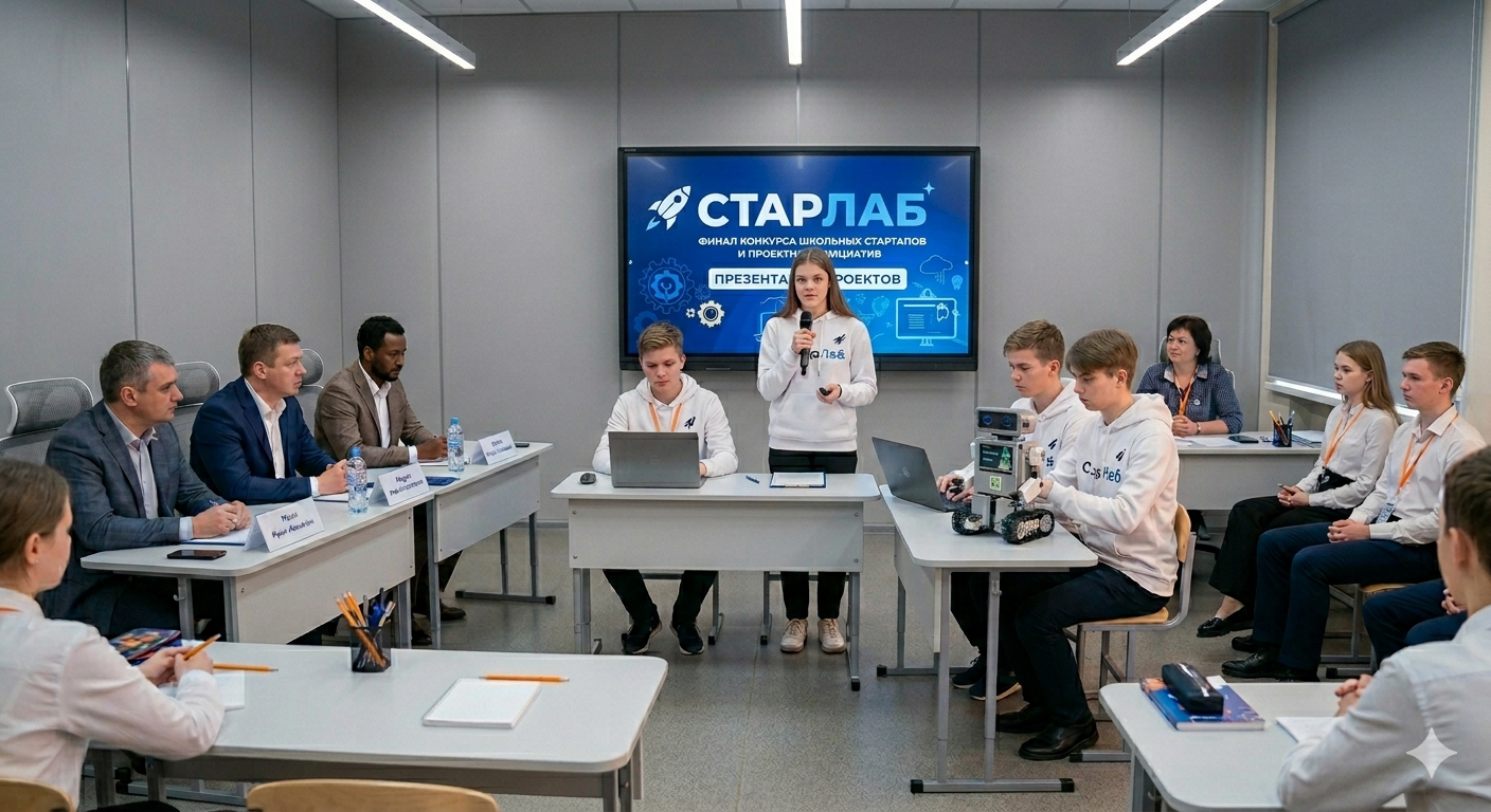 Школьники работают над стартап-проектом